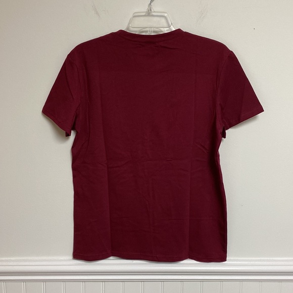 Womens Burgundy T Shirt Size M - Picture 3 of 3